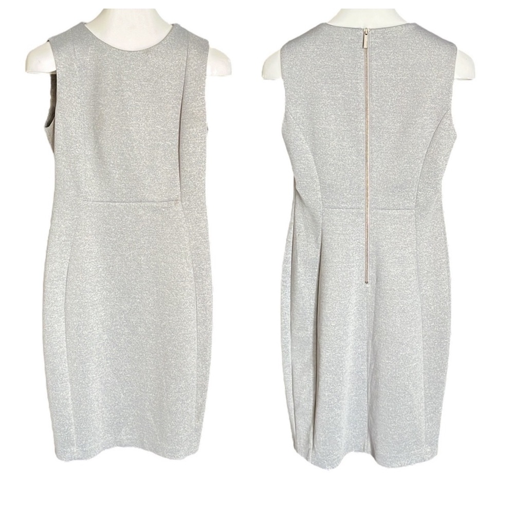 Calvin Klein Gray Sleeveless Zip Back Dress
